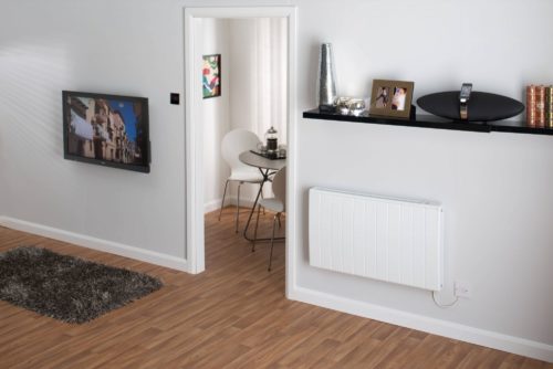 Electric radiator in hallway