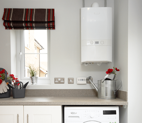 Boiler set up in kitchen